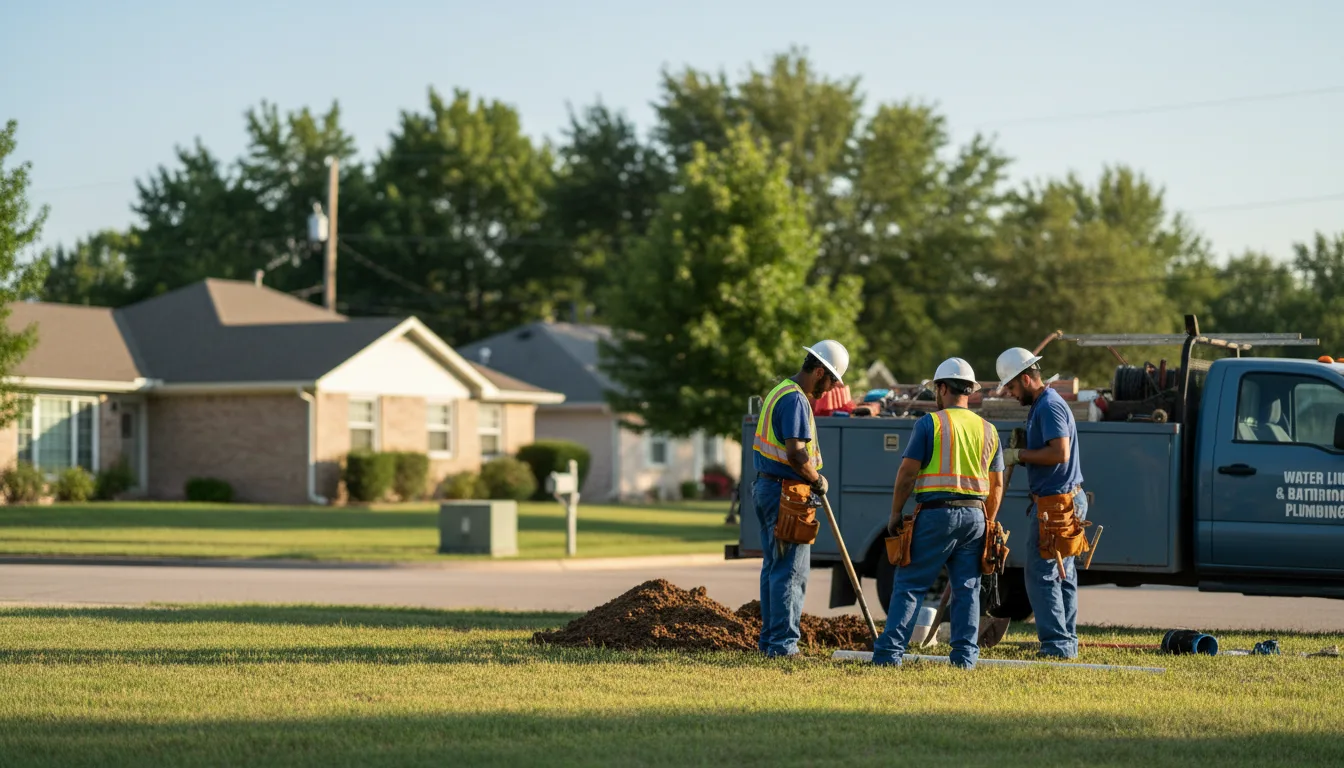 Residential water line and bathroom plumbing service in Caledonia, WI